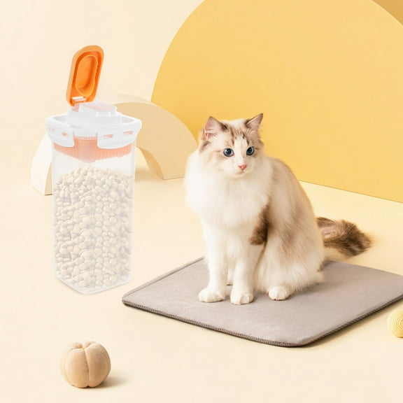 Hemoton Empty 1.7L Airtight Dog Food Container Reusable Tall Pet Food and Treats Bin Indoor Dog Food Storage Container with Sealing Lid