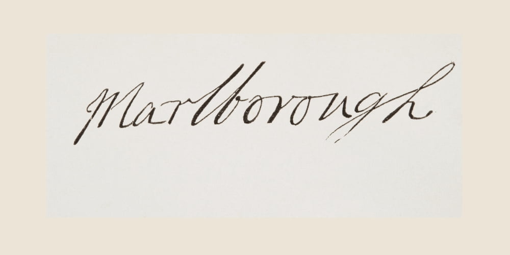 John Churchill 1St Duke Of Marlborough 1650 To 1722 English General His Signature From The National And Domestic History Of England By William Aubrey Published London Circa 1890 Canvas Art - Ken Welsh