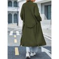 thumbnail image 5 of KelaJuan Women Knit Cardigan Long Sleeve Open Front Solid Fall Jacket Sweater with Belt for Casual Daily, 5 of 6
