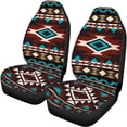 thumbnail image 6 of Pzuqiu Tribal Aztec Car Seat Cover Auto Accessories Interior 4Pcs, Front Seat Protector Auto Seat Rear Split Bench Cover Universal Automotive Interior Protection Accessories, 6 of 7