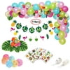 Luau Party Decorations Kit Hawaiian Birthday Decor For Adults Kids Themed Party Supplies Aloha Flamingo Banner Tropical Leaves Hibiscus Flowers Balloon Garland Temporary Tattoos for Bachelor