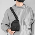 thumbnail image 5 of Mochila bandolera USB compacta para hombre - Tela impermeable de 7" x 4.7" x 2.36" - Cremallera antirrobo, correa ajustable - para deportes, viajes, negocios - Se adapta al teléfono, la billetera, 5 of 5