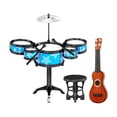 thumbnail image 1 of Simulación de juguetes de batería para niños Hugo Kits de batería de Jazz Silla de guitarra azul, 1 of 10