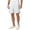White, variant on Mens Shorts Summer Casual Lightweight Breathable Elastic Waist Wide Straight Leg Relaxed Fit Shorts with Pockets