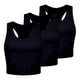 thumbnail image 1 of Conjunto de 3 camisetas sin mangas para mujer: camisetas de entrenamiento sin costuras con ribetes, camisetas cortas sin mangas, ropa informal/de playa/de deporte, 1 of 3