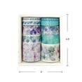 thumbnail image 6 of Wrapables Decorative Washi Tape Box Set (10 Rolls), Teal & Purple Floral, 6 of 8