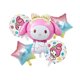 thumbnail image 3 of Pancarta de vajilla desechable con temática de Sanrio Kuromi para fiesta de cumpleaños de niña, globo de aluminio Cinnamoroll, juguete de decoración para baby shower, 3 of 5
