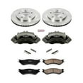PowerStop Front Stock Replacement Brake Pad and Rotor Kit with Calipers ...