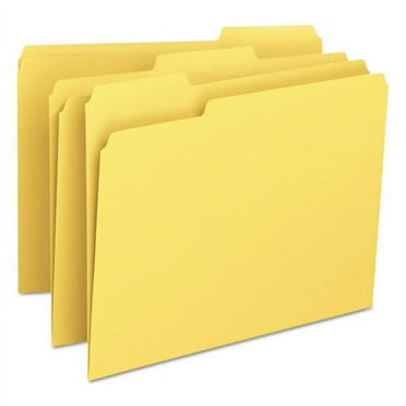 Smead Manufacturing 12943 File Folders 0.3 Cut Top Tab, Yellow