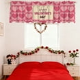 thumbnail image 6 of YingYouFu Valentine Curtain Valance Pastel Hearts Valance 53.94 x 17.72 Inch Short Window Treatment for Farmhouse Wedding, 6 of 6
