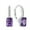 02 February - Amethyst, variant on Princess Cut Dangle Drop Earrings 925 Sterling Silver Square Leverback Earrings March Birthstone Aquamarine Jewelry Gifts for Women