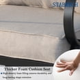 thumbnail image 4 of Outdoor Metal Rocking Chair Set of 2, Patio Sofa with Cushions for Porch, Deck & Garden, Beige, 4 of 6