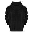 thumbnail image 3 of Rggeeun Hoodies For Men Man Autumn Hoodie Fuzzy Solid Color Letter Label Long Sleeve Pockets Hooded Sweatshirt Streetwear, 3 of 4
