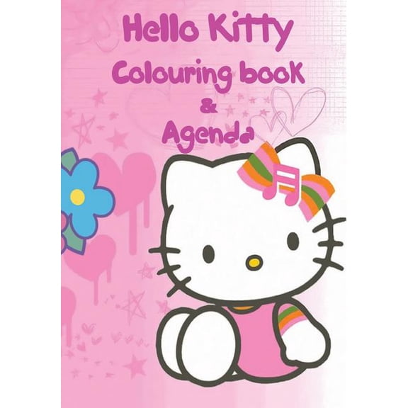 Hello Kitty Agenda & Colouring Book: A lovely colouring book and agenda for you to enjoy. This 124 page book consists of 58 images to colour, A - Z contact pages and a 365 day agenda you can fill out
