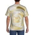 thumbnail image 2 of Naloa White Rose Men's T-Shirt Sport T-shirt Men's Basic Tee Casual Men's Shirt, Round Neck, Short Sleeves - X-Large, 2 of 5