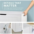 thumbnail image 5 of HYYOP  Storage Chest, 30 inches Chest Box Organizer with 2 Safety Hinges, Wooden Entryway Storage Bench, White, 5 of 10