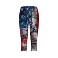 thumbnail image 4 of QATAINLAV Summer 4th of July Leggings for Women Trendy American Flag Patriotic Legging Capris High Waisted Tight Yoga Workout Cropped Pants Blue XXXXL, 4 of 6