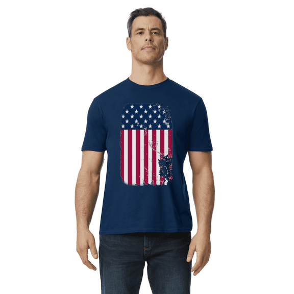 American Flag Patriotic July 4th T-shirt Mens Graphic Tees Short Sleeve Tee