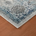 thumbnail image 5 of Luxee Designs Alexandria Bordered Pattern 3x11 Runner Rug for Entryway Indoor Boho Rugs - Gray/Sea Blue, 5 of 8