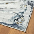 thumbnail image 3 of LUXE WEAVERS Marble Effect Abstract Blue 6x9 Area Rug for Living Room, 3 of 11