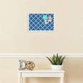 thumbnail image 3 of PinPix 18x12 Custom Cork Bulletin Board Diamond Modern Pattern Navy Poster Board Has a Fabric Style Canvas Finish, Framed in Diamond Modern Pattern Navy, by ArtToFrames (PinPix-1804), 3 of 5