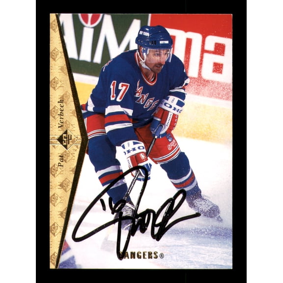 Pat Verbeek Autographed 1994-95 Upper Deck SP Card #72 New York Rangers SKU #213516