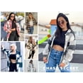 thumbnail image 4 of Chase Secret Womens Plaid Shirts Flannel Lapel Button Down Shacket Long Sleeve Jacket Coats, 4 of 5