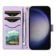 thumbnail image 2 of Allytechgroup For Samsung Galaxy S25+ Plus Case Wallet, Premium PU Leather Cards Slots Hand Wrist Shoulder Strap Flip Cover Stand Protective Phone Case for Samsung Galaxy S25+, Purple, 2 of 7