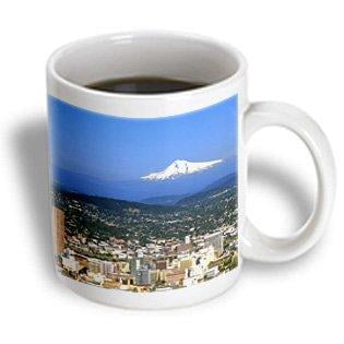 

3dRose USA Oregon Portland. City skyline and Mt. Hood - US38 BJA0166 - Jaynes Gallery Ceramic Mug 15-ounce