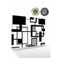 thumbnail image 2 of Black Grey Geometric Wall Art for Living Room,Canvas Picture Wall Decor for Bathroom Bedroom,Modern Abstract Art White Painting Artwork for Office Kitchen Hallway Dining Room Home Decorations 12"x16", 2 of 8