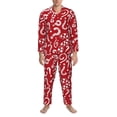 thumbnail image 3 of Fotbe Question Marks1 Pijama de Hombre con Estampado de Manga Larga, Conjunto de 2 Piezas, Ropa de Dormir Suave y Cómoda con Bolsillos-X-Large, 3 of 7