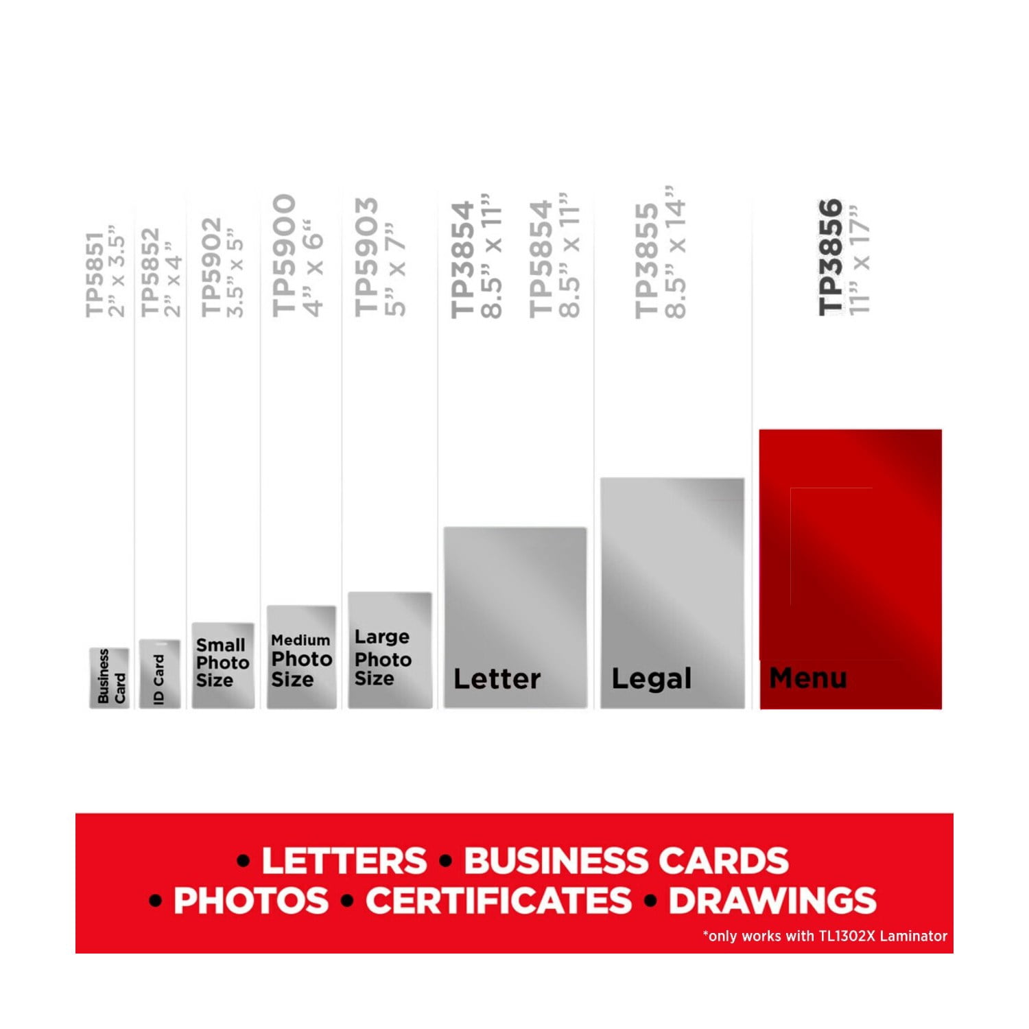 Scotch Thermal Laminating Pouches, 11.4" x 17.4", 3 mil, 25 Sheets