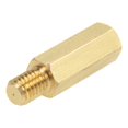 thumbnail image 4 of Uxcell Brass M6 20mm+8mm Male-Female Hex Standoff 3 Pack, 4 of 5