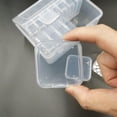 thumbnail image 2 of Caja de almacenamiento pequeña con tapa, 14 piezas, caja de plástico transparente y 1 caja de almacenamiento de plástico Rectangular grande para cuentas, joyas,, 2 of 6
