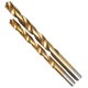 thumbnail image 2 of Juego de 13 brocas helicoidales de vástago redondo de 1,5 a 6,5 mm, de acero rápido (HSS) con revestimiento de titanio para carpintería y metal., 2 of 5