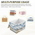 thumbnail image 6 of Yayeee Collapsible Cube Storage Bin with Lid Fabric Closet Decorative Basket with Handles, Winter Mountain, 6 of 7
