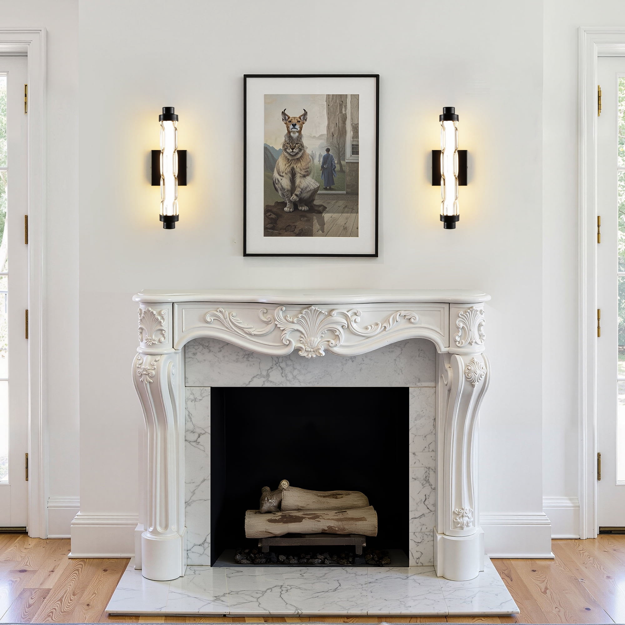 KAISITE 5CCT Modern Dimmable Indoor Wall Sconces Set of 2, Suitable for Vanity, Hallway, Bedside