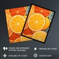 thumbnail image 2 of Lemons and Oranges Oil Painting Abstract Fruit Slices Kitchen Artwork Art Print Framed Poster Wall Decor 12x16 inch, 2 of 5