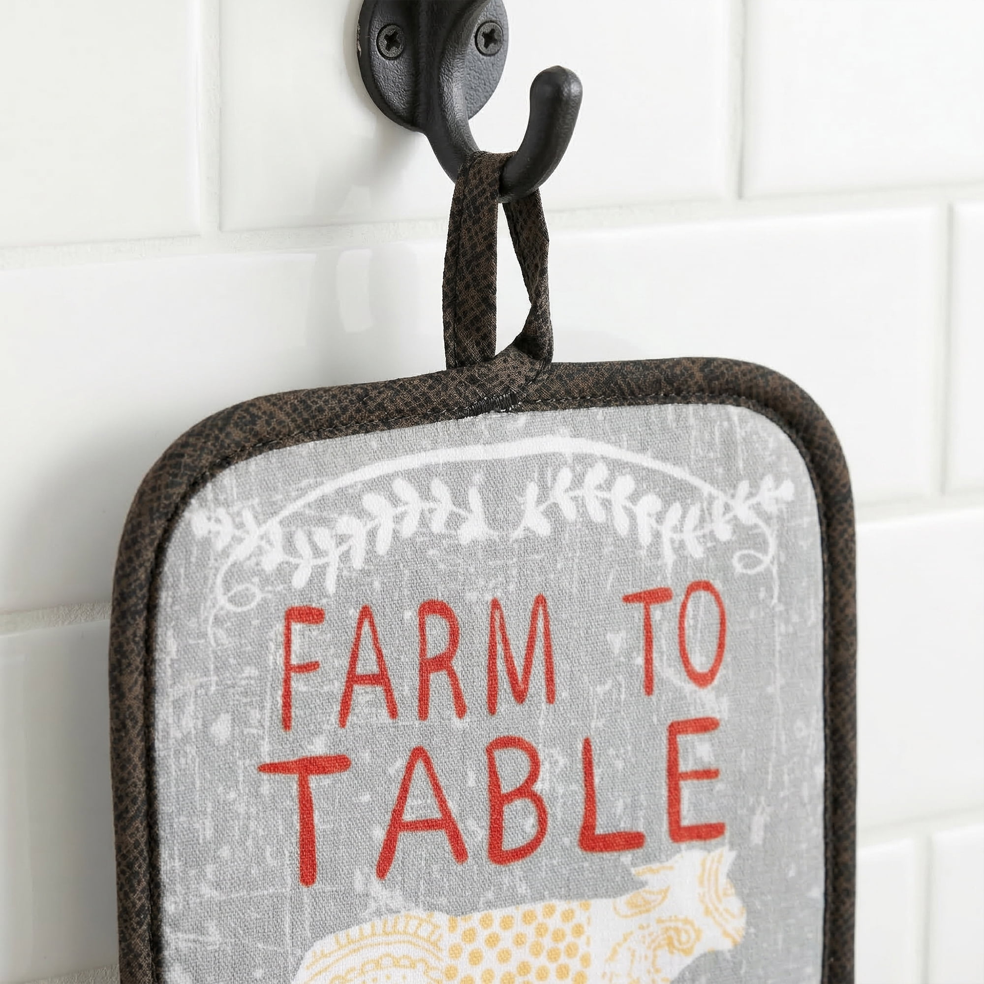 Unique Bargains 2 Pcs Pot Holders, Heat Resistant Trivets for Baking Cow 6.5"x7.9"