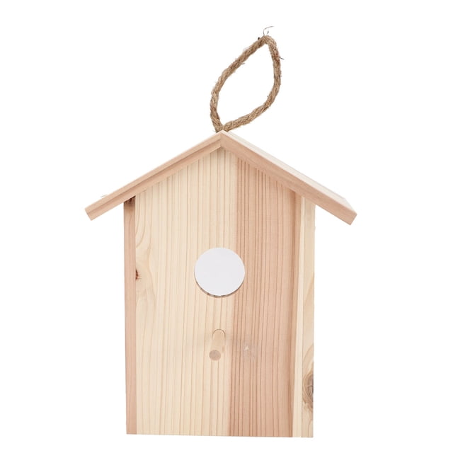 Casa de pájaros de madera al aire libre casa de pájaros de ventana de madera de diseño transparente de madera natural para el hogar para el jardín ANGGREK Otros