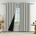 thumbnail image 3 of Aofoto Bedroom Blackout Curtains , Insulation Striped Window Curtains Living Room Curtains 2 Panel , 42"W x 96"L, 3 of 6