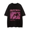 thumbnail image 1 of Vintage-Inspired Spider Print Cotton T-Shirt for Men - Casual Short Sleeve, Crew Neck Tee with Geometric Design - Perfect for Summer & Outdoor Activities, 1 of 6
