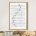 thumbnail image 3 of PixonSign Framed Wall Art Snake Wave Line Black & White Landscape Abstract Geometric Paintings Minimalism Modern Art Decorative Boho Canvas Prints Fine Art for Rooms - 16"x24"x3 Natural, 3 of 5