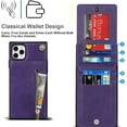 thumbnail image 2 of Crossbody Phone Case for iPhone 11 Pro Max Case with Card Holder for Women,iPhone 11 Pro Max Case Wallet with Strap Lanyard for Men,PU Leather Magnetic Clasp with Kickstand 6.5", Purple, 2 of 16