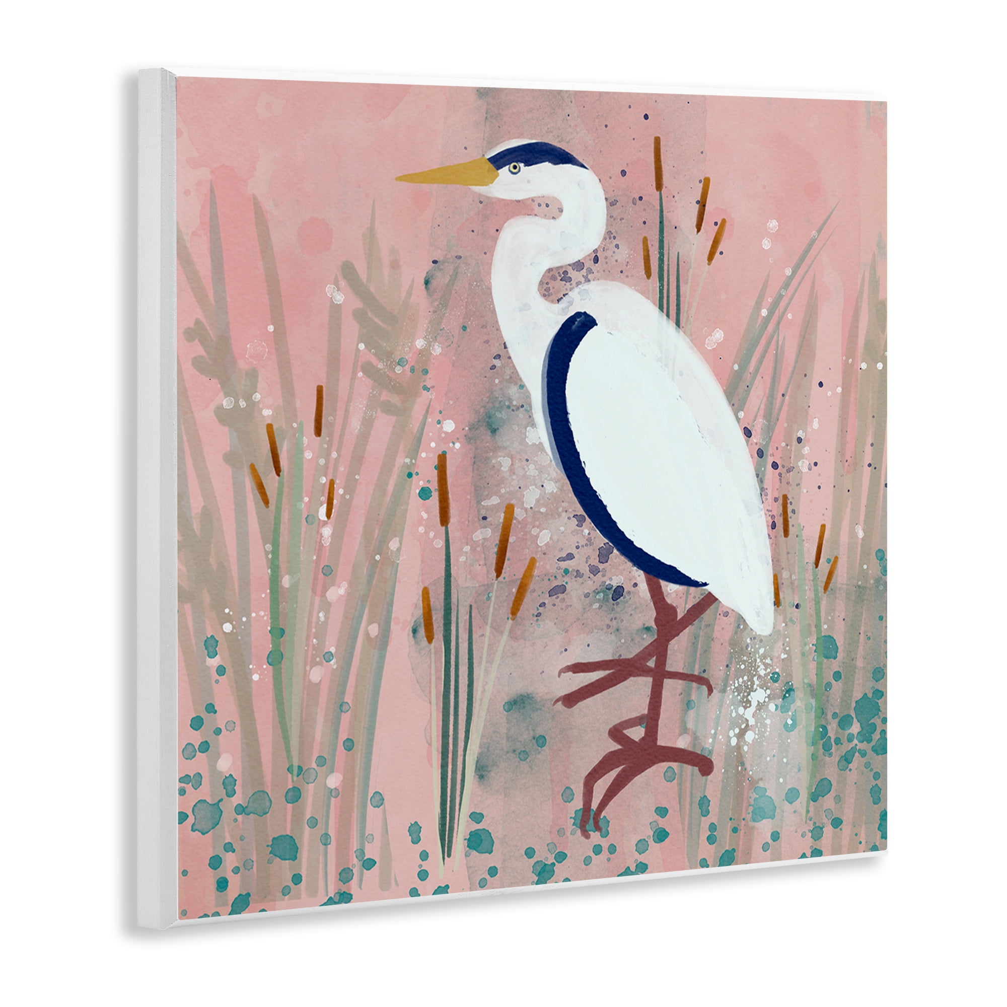 Stupell Industries Coastal White Bird Animals & Insects Painting Unframed Art Print Wall Art, 12 x 12