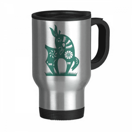 

Year Of Sheep Animal China Zodiac Travel Mug Flip Lid Stainless Steel Cup Car Tumbler Thermos