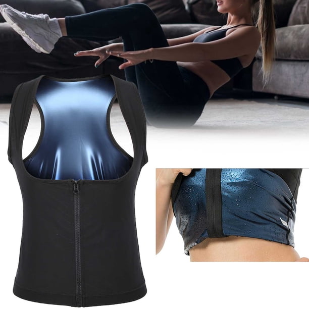 Traje de Sauna Mujer Sauna Chaleco de Sudor Traje de Sauna Mujer Pérdida de Peso, Chaleco de Sauna Calefacción Sudor Camiseta Sin Mangas Intarrenador de Cintor