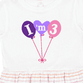 thumbnail image 4 of Inktastic 3rd Birthday Balloons 3 Year Old Girls Toddler Dress, 4 of 5