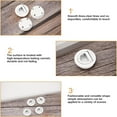 thumbnail image 4 of Round Pull Ring Embedded Handle, 4pcs Tatami Hidden Handles Invisible Cabinet Door Furniture Hardware with Screws for Cabinet Wardrobe Drawer(Bright White) White, 4 of 5