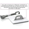 thumbnail image 2 of Computer Security Products Refrigerator Lock Fridge Freezer Security Alloy Steel White, 2 of 7